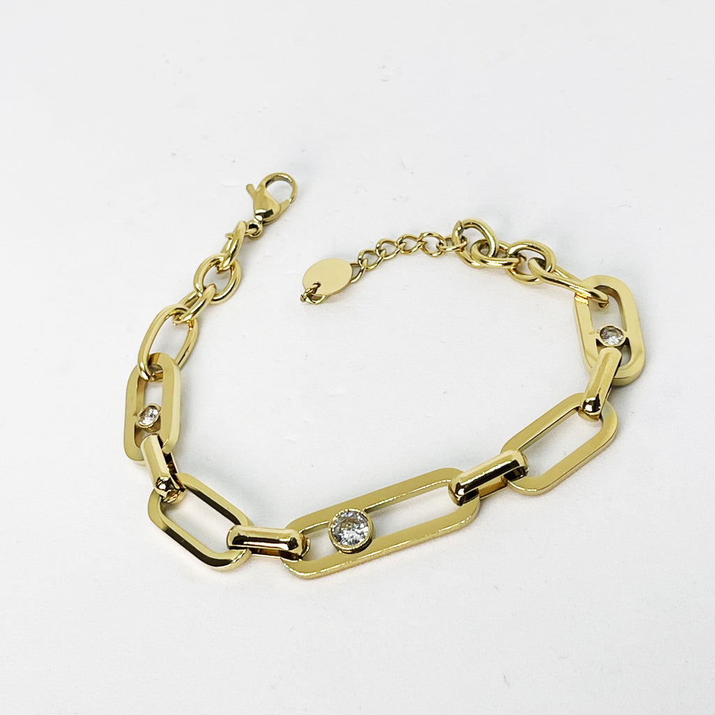 Bracelet Chaîne Cristaux