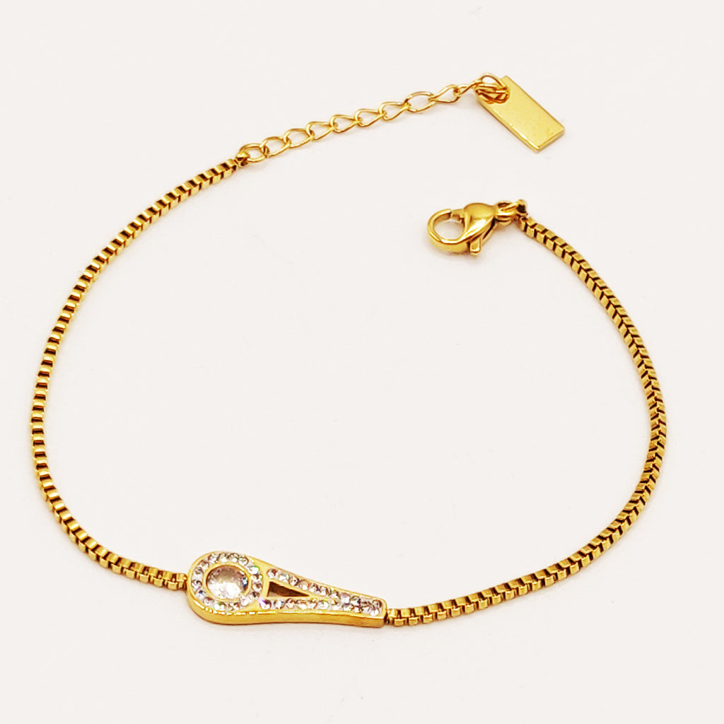 Bracelet Chaîne Cubique Goutte Luxe