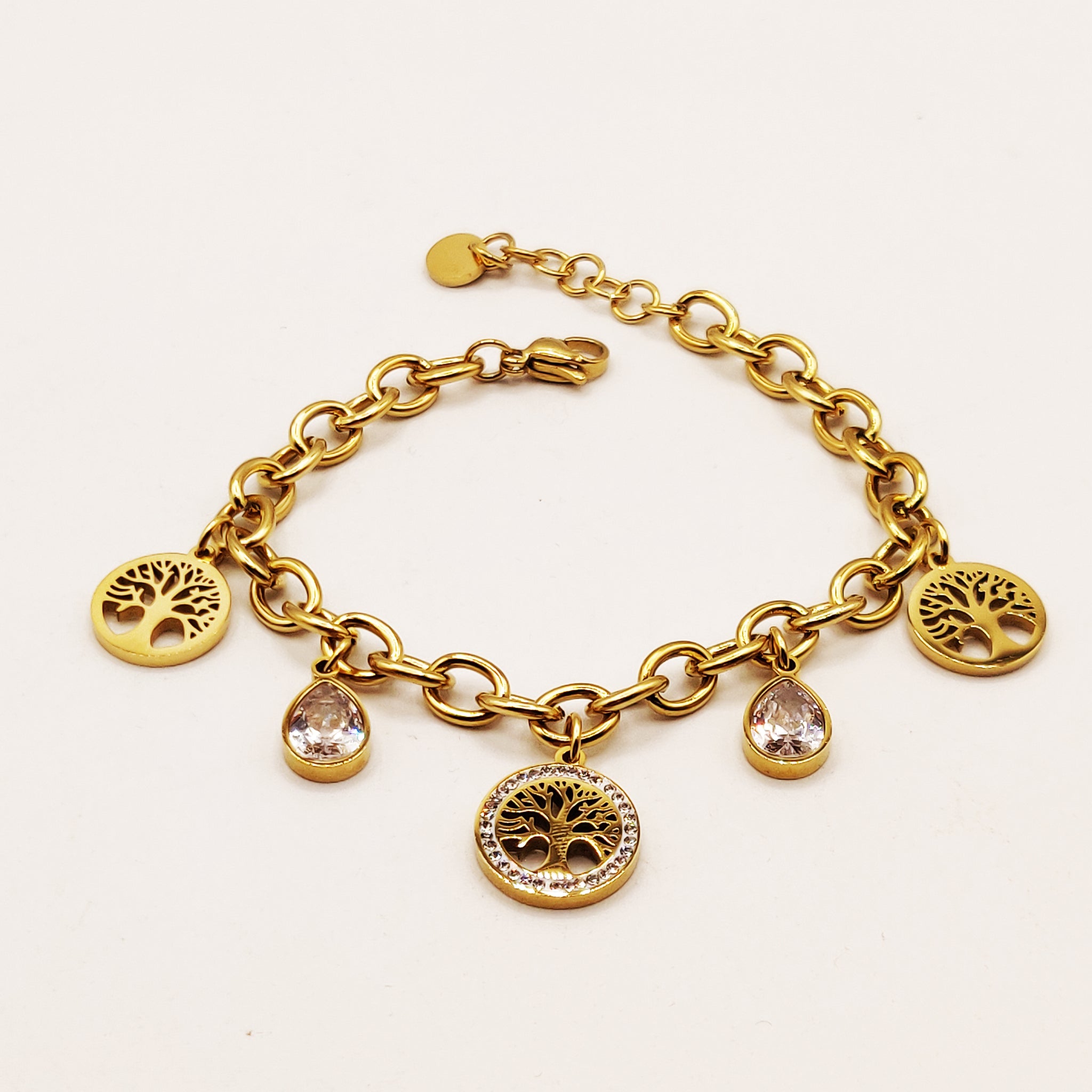 Bracelet Chaîne Eden et Gouttes Cristaux Luxe
