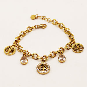 Bracelet Chaîne Eden et Gouttes Cristaux Luxe