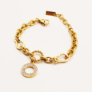 Bracelet Chaîne Fashion Cercle Cristaux