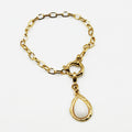 Bracelet Chaîne Goutte Perle Blanche