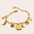Bracelet Chaîne Louise Elizabeth Multi Pendentifs Luxe