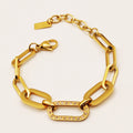 Bracelet Chaîne Maillon Cristaux Luxe