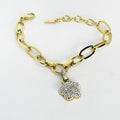 Bracelet Chaîne Marguerite Cristaux