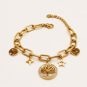 Bracelet Chaîne Eden Multi Pendentifs Luxe