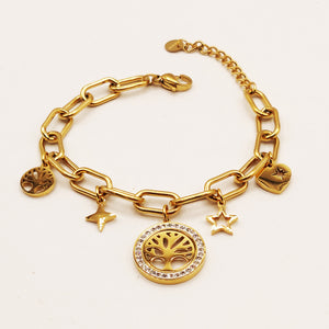 Bracelet Chaîne Eden Multi Pendentifs Luxe