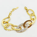Bracelet Chaîne Ovales Cristaux