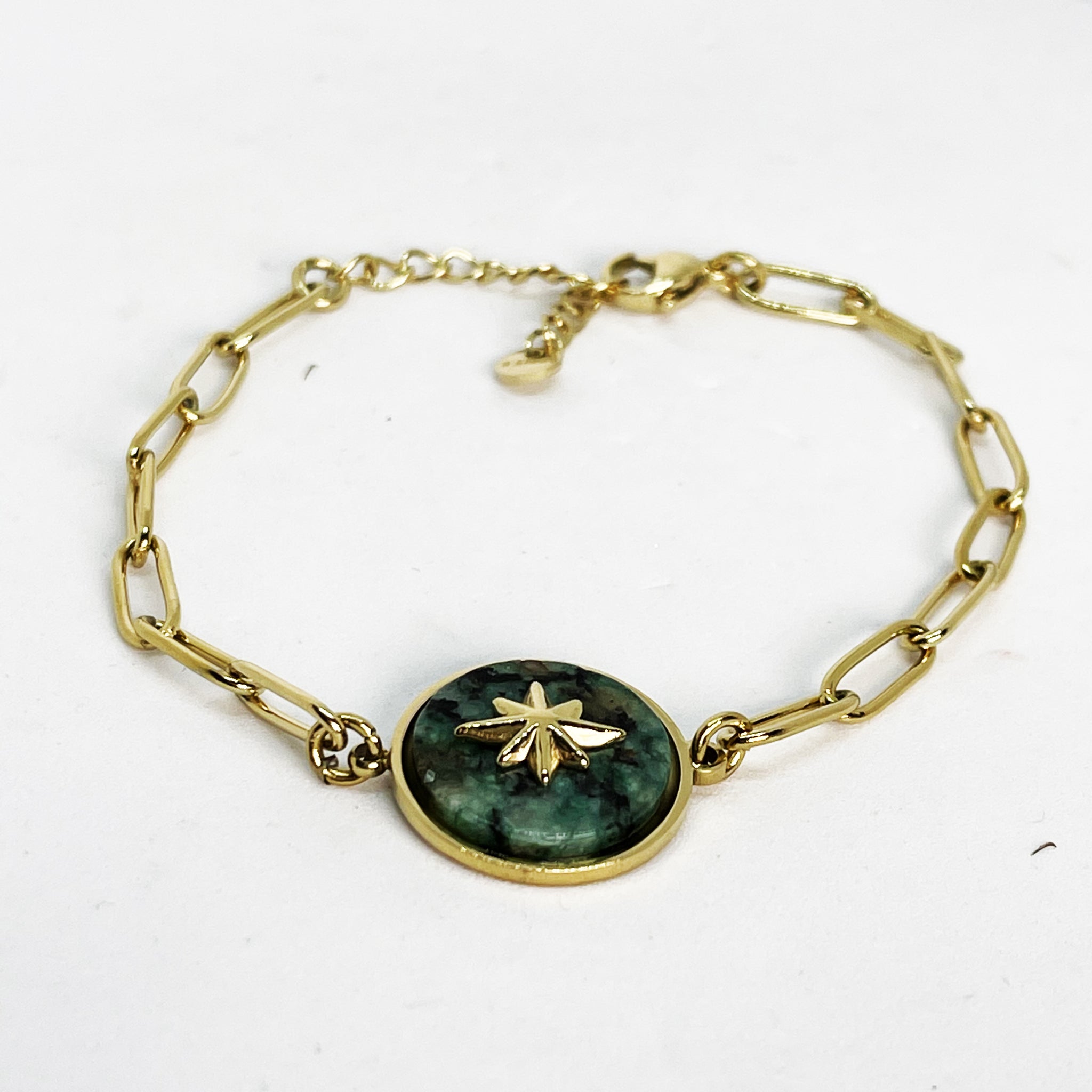 Bracelet Chaîne Soleil Vert