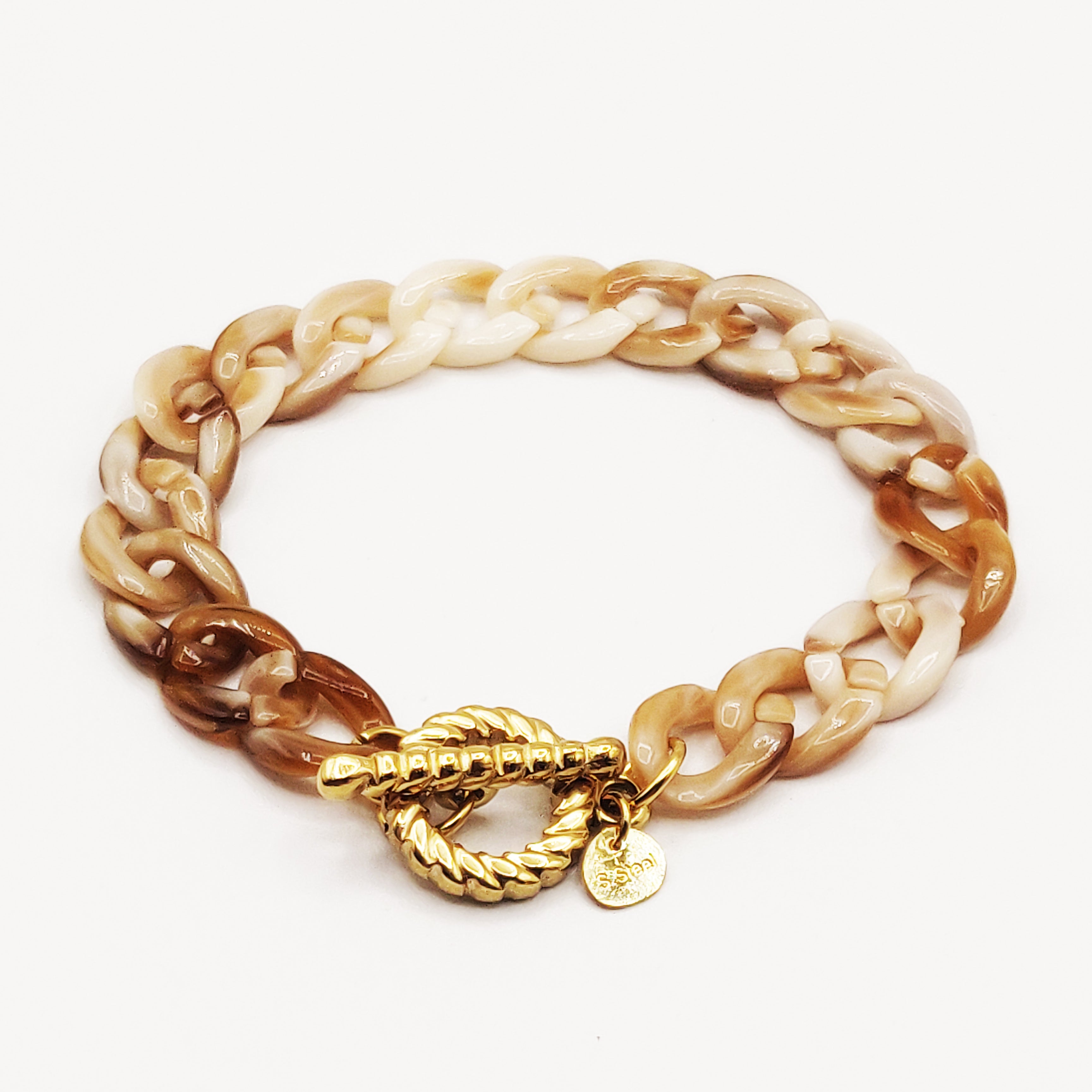 Bracelet Chaîne Style Céramique Beige