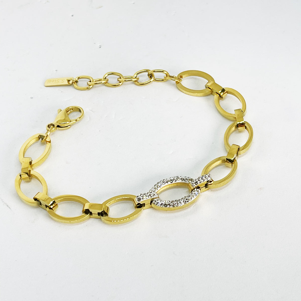 Bracelet Chaînes Ovales Cristaux