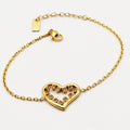 Bracelet Coeur Tour Cristaux Luxe