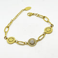 Bracelet Double Cercles Cristaux
