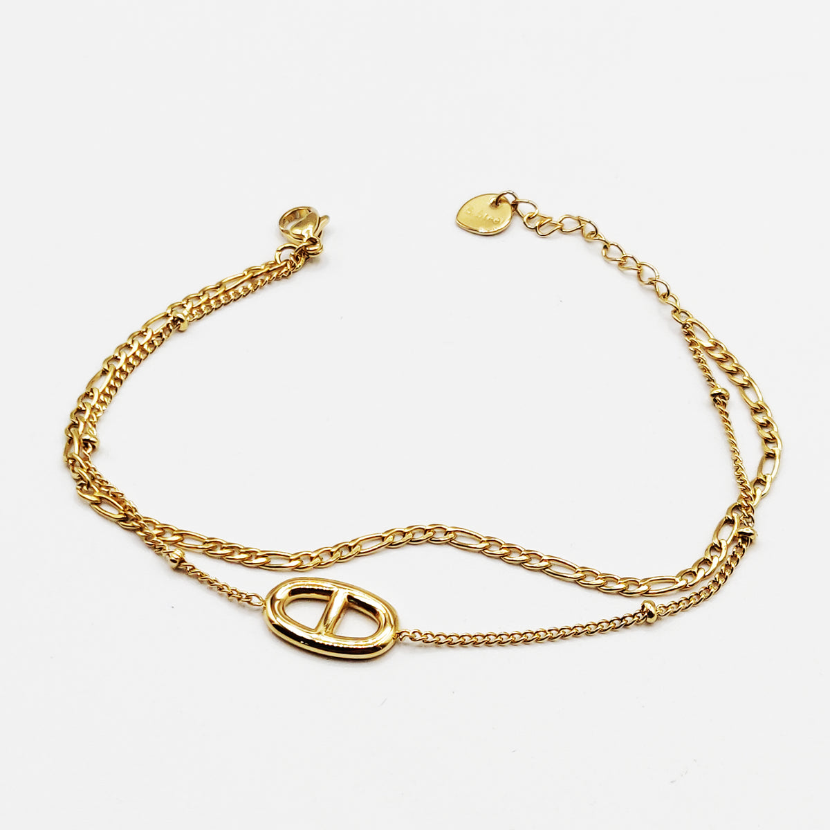 Bracelet Double Chaîne CD Luxe