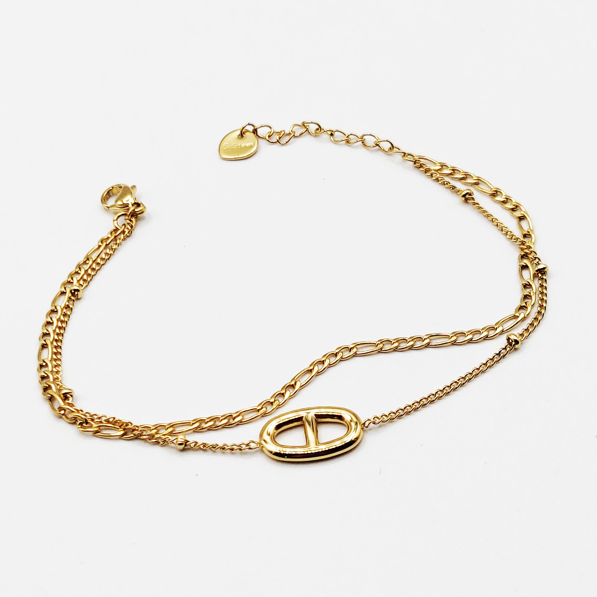 Bracelet Double Chaîne CD Luxe