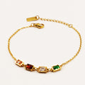 Bracelet Double Cristaux Multicolores Luxe