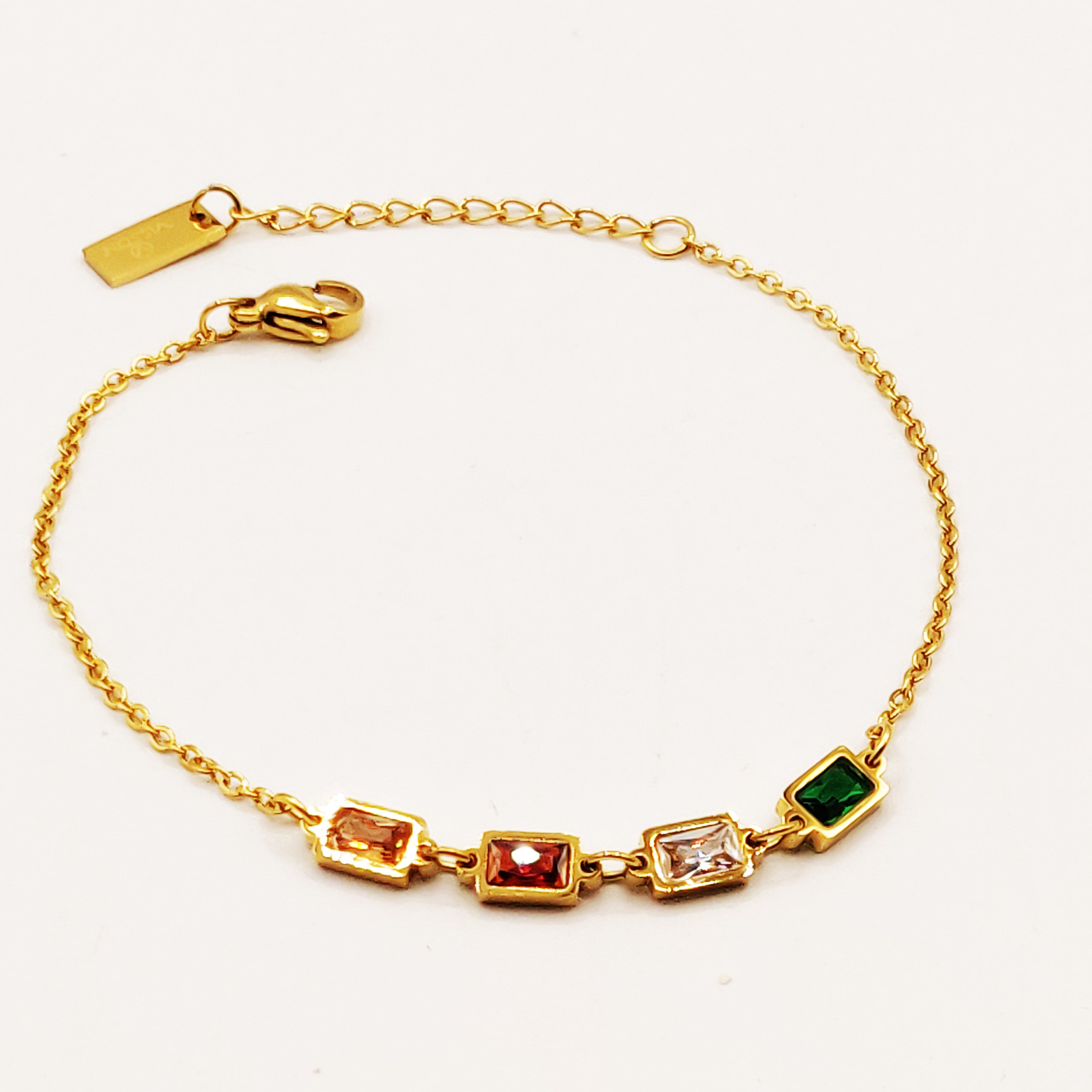 Bracelet Double Cristaux Multicolores Luxe
