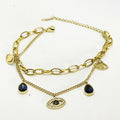 Bracelet Double Gouttes Bleues et Yeux