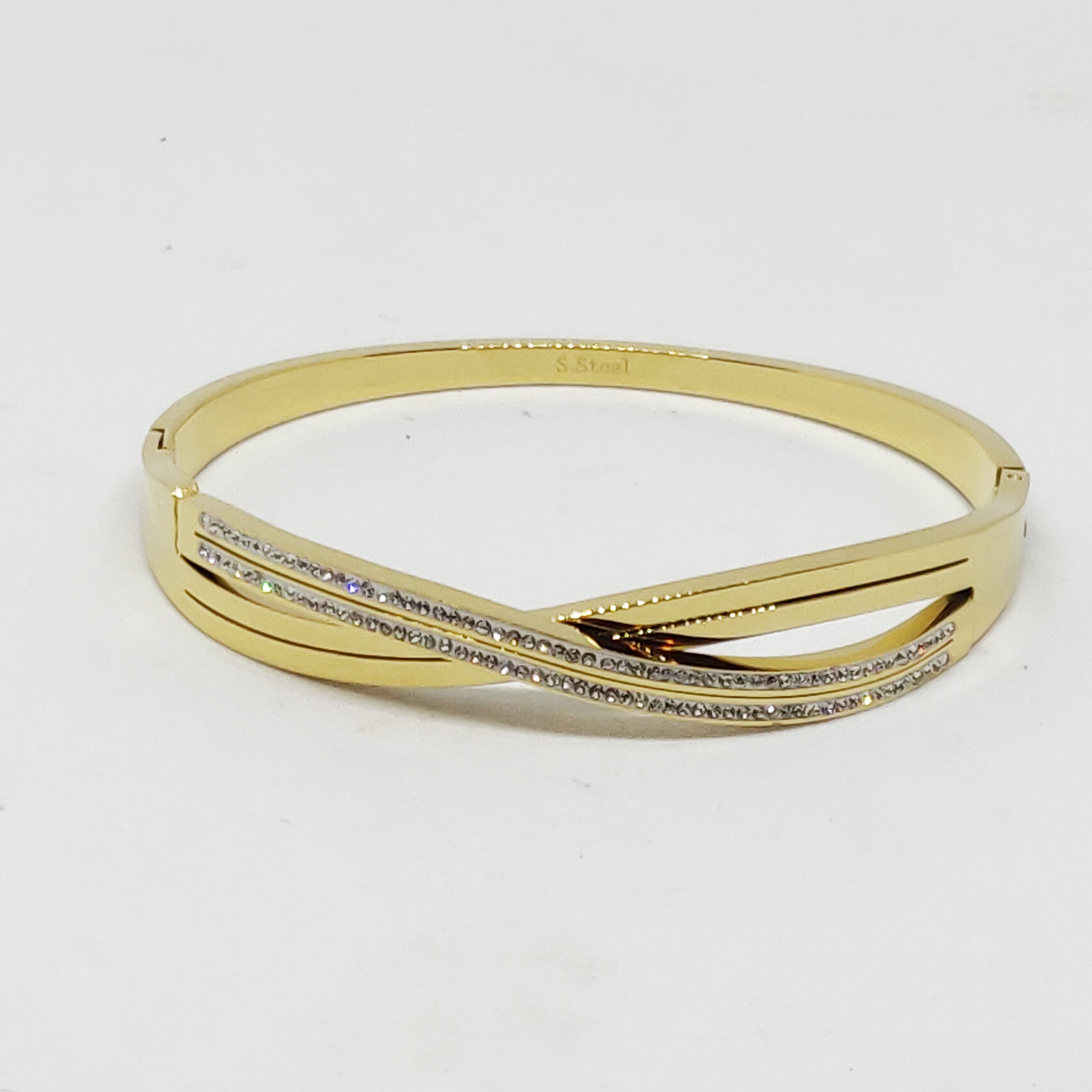 Bracelet Double Lignes Croisées Luxe