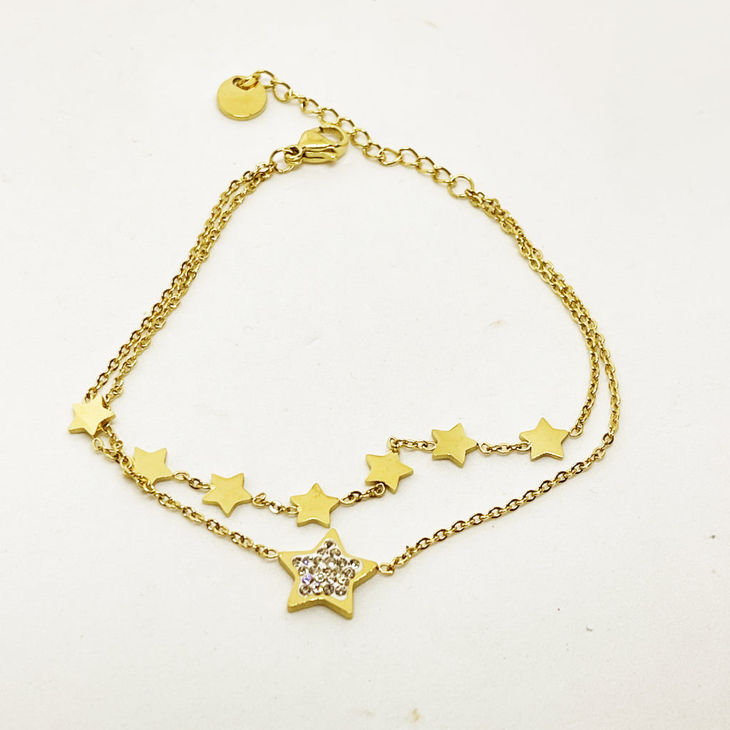 Bracelet Double Multi Étoiles