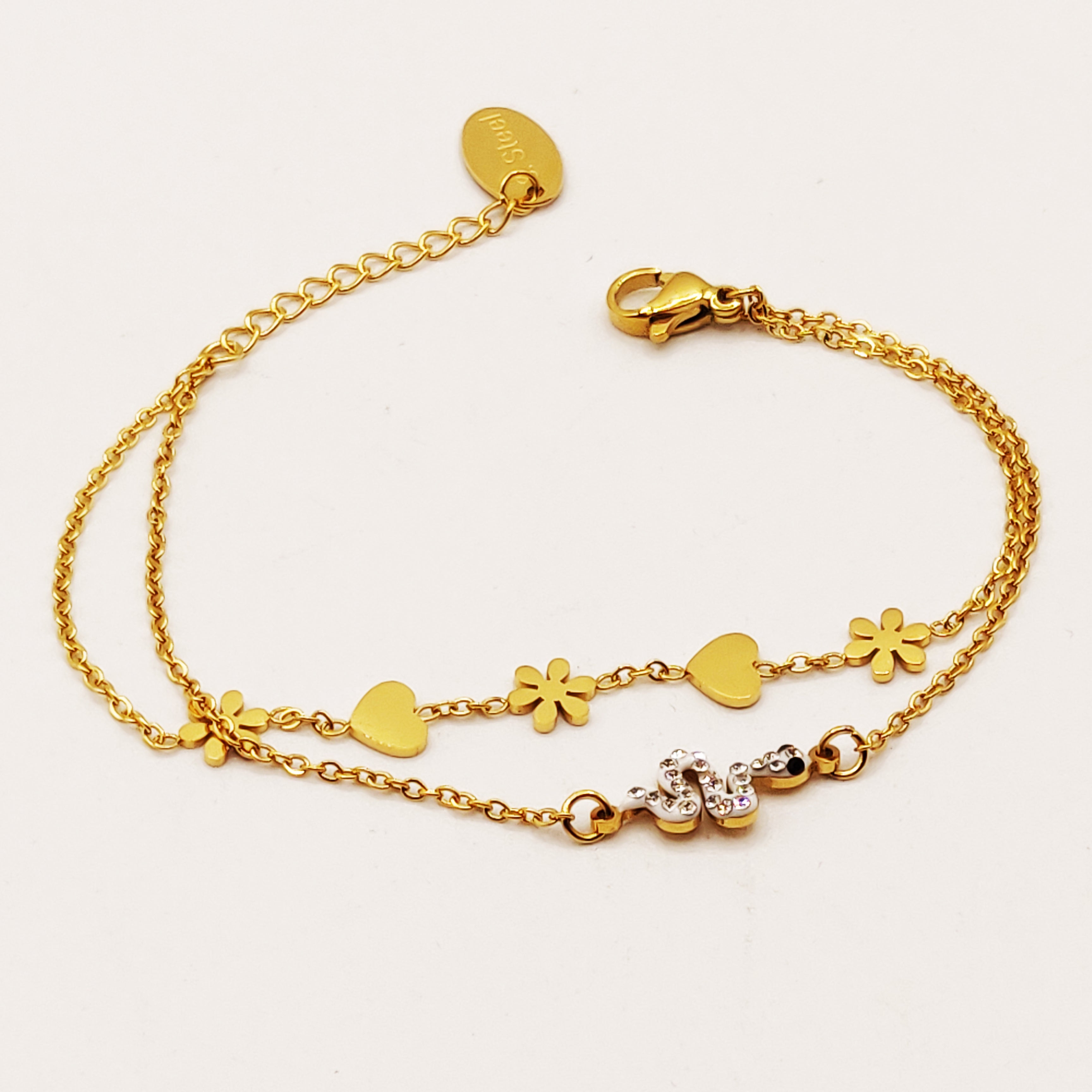 Bracelet Multi Pendentifs Serpent Luxe