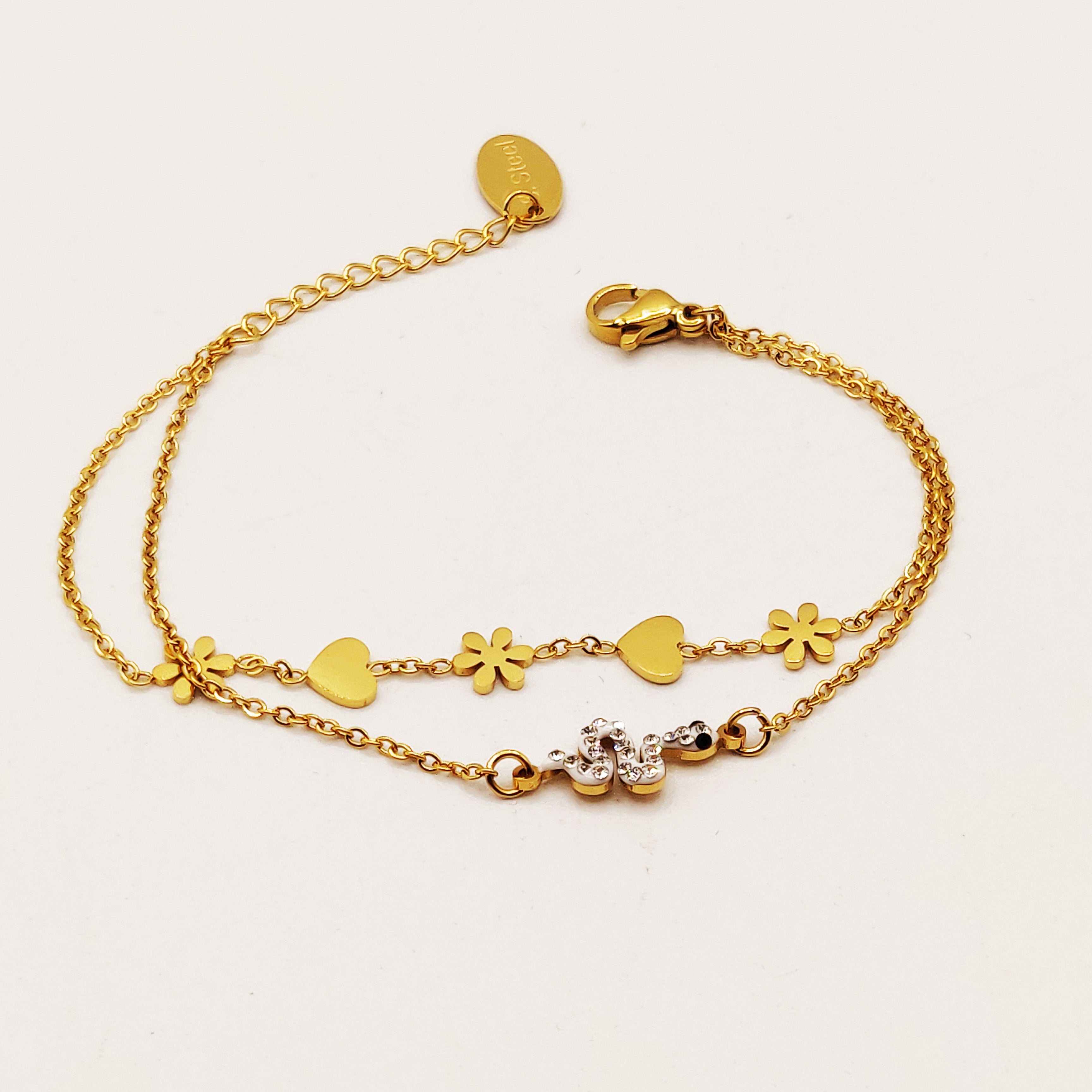 Bracelet Multi Pendentifs Serpent Luxe