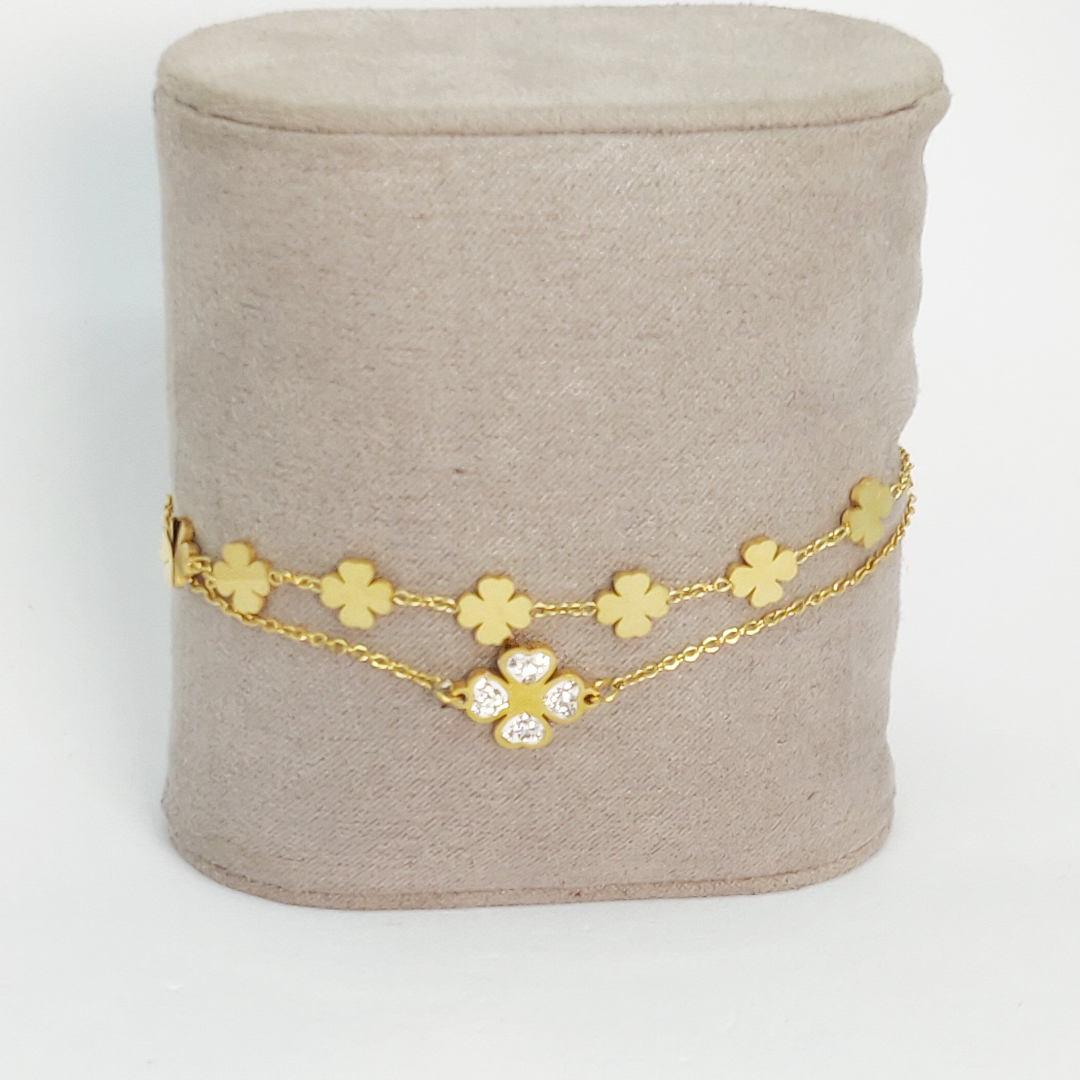 Bracelet Trèfle Double Luxe