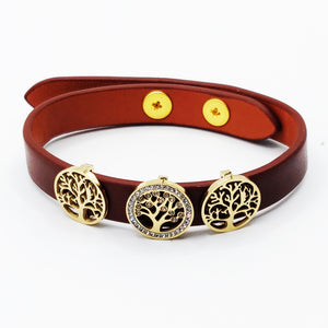 Bracelet Eden Simili Cuir Marron