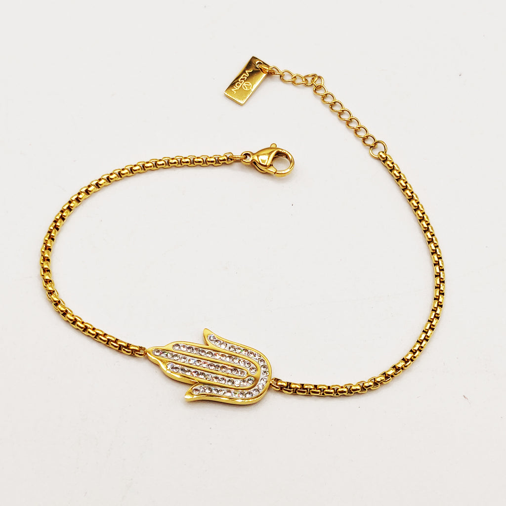 Bracelet Grande Main de Fatma Fleur Luxe