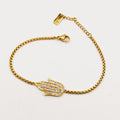 Bracelet Grande Main de Fatma Fleur Luxe