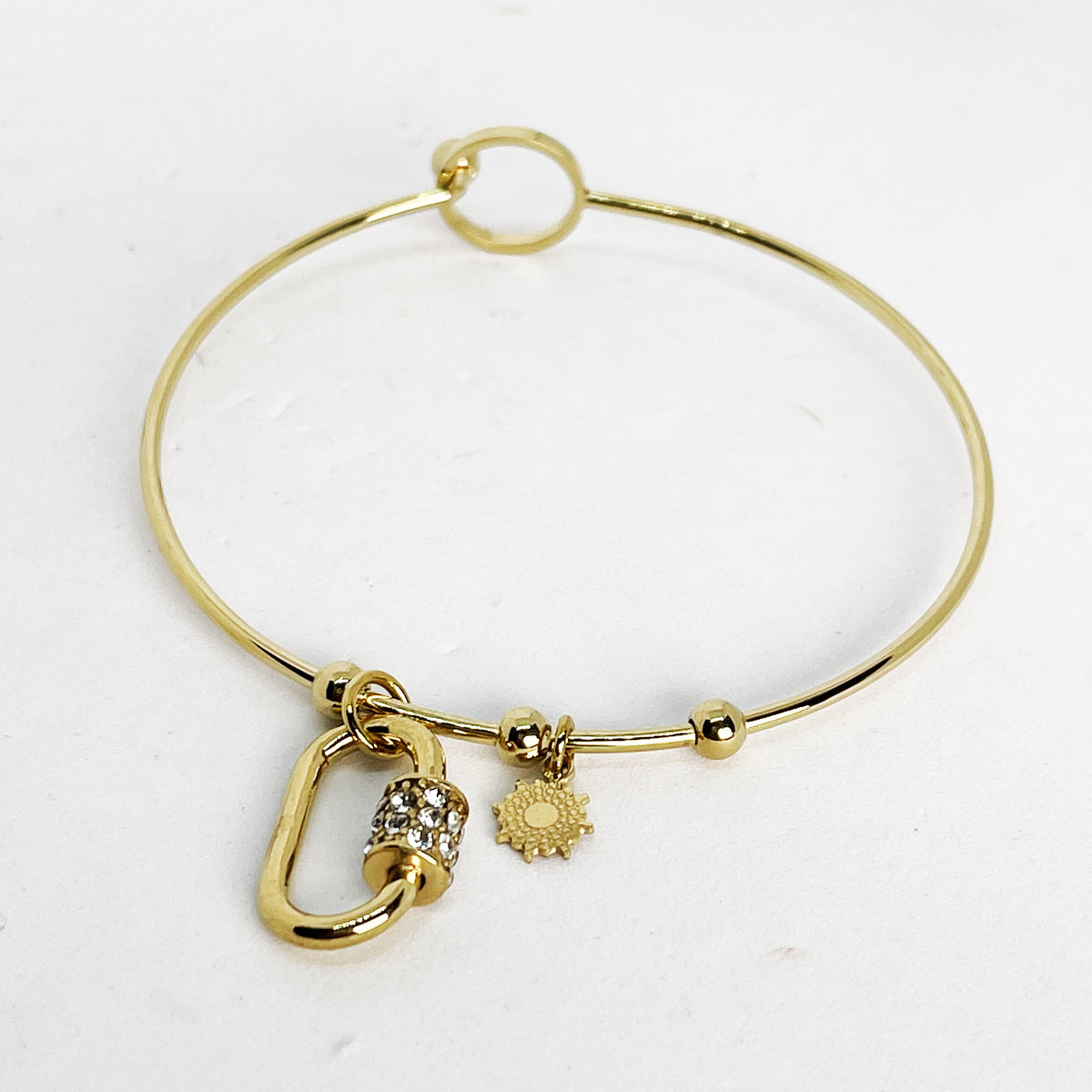 Bracelet Jonc Mousqueton et Soleil