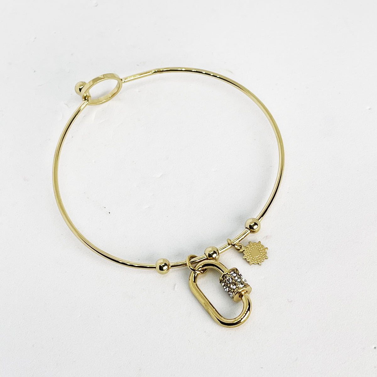 Bracelet Jonc Mousqueton et Soleil