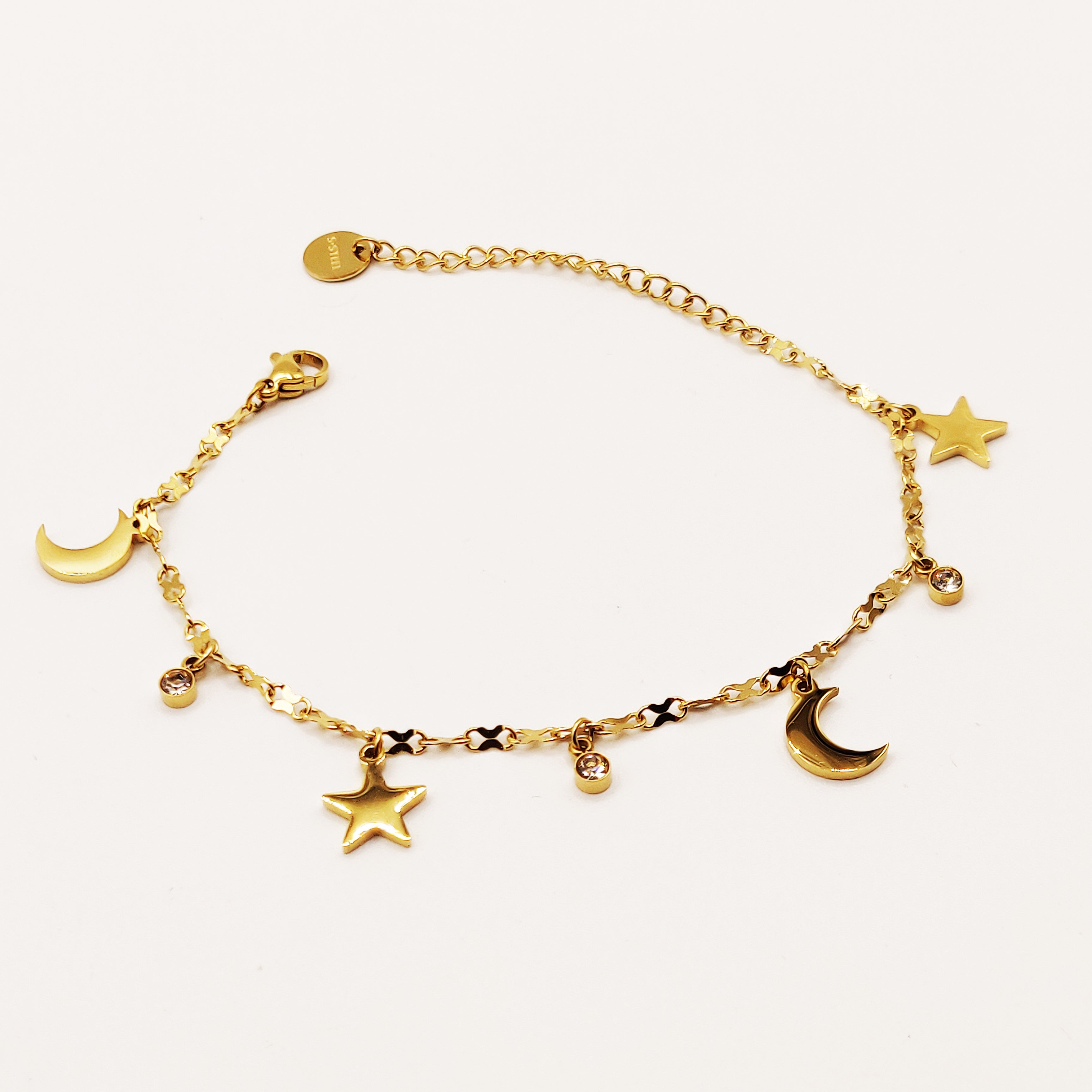 Bracelet Lunes, Étoiles et Cristaux