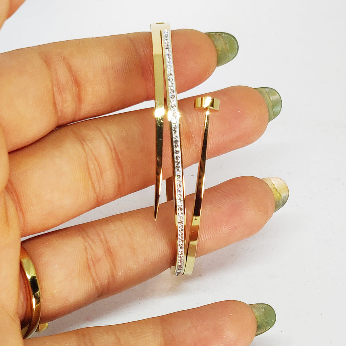 Bracelet Luxe Clou Cristaux