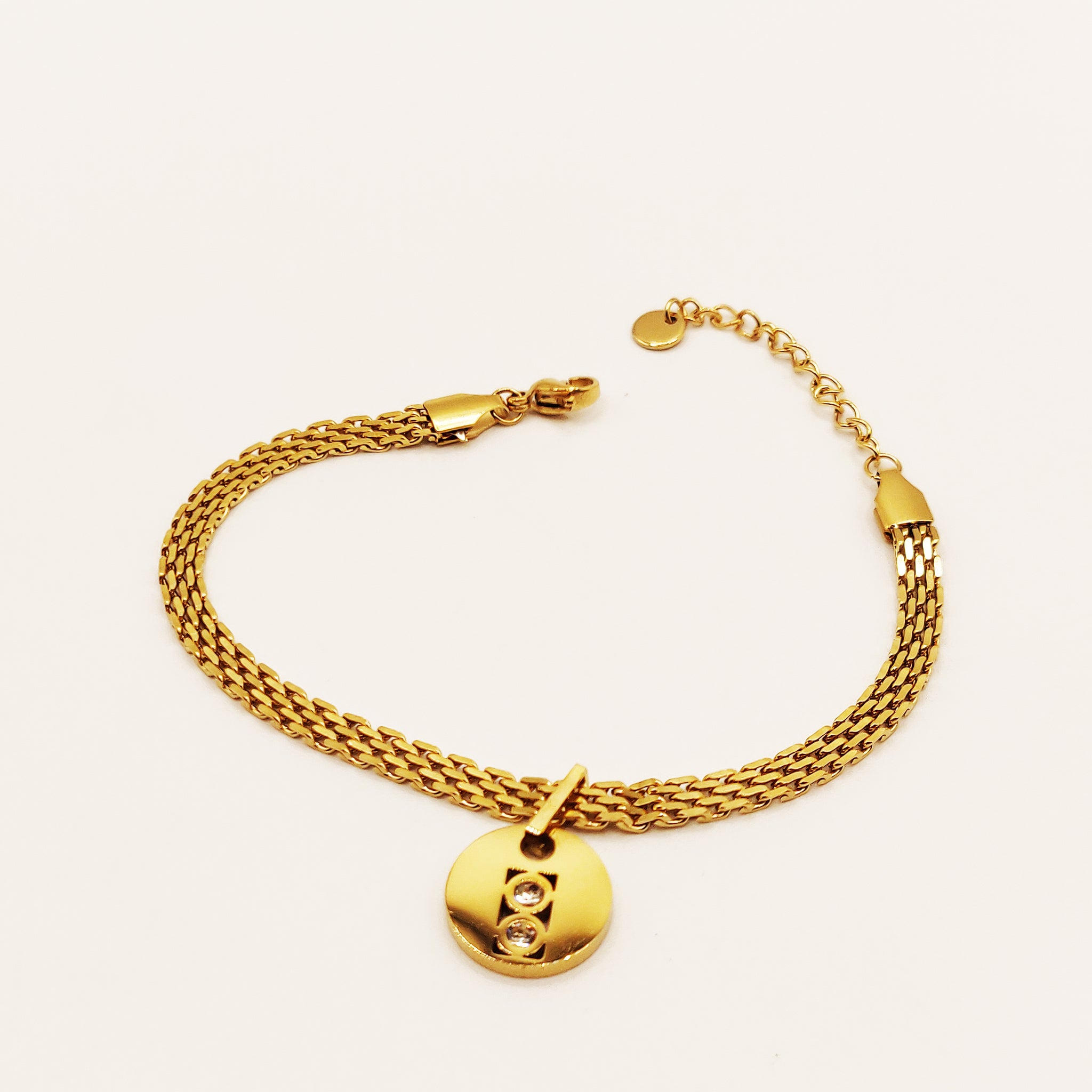 Bracelet Maille Cercle Cristaux