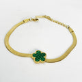 Bracelet Maille Marguerite Verte