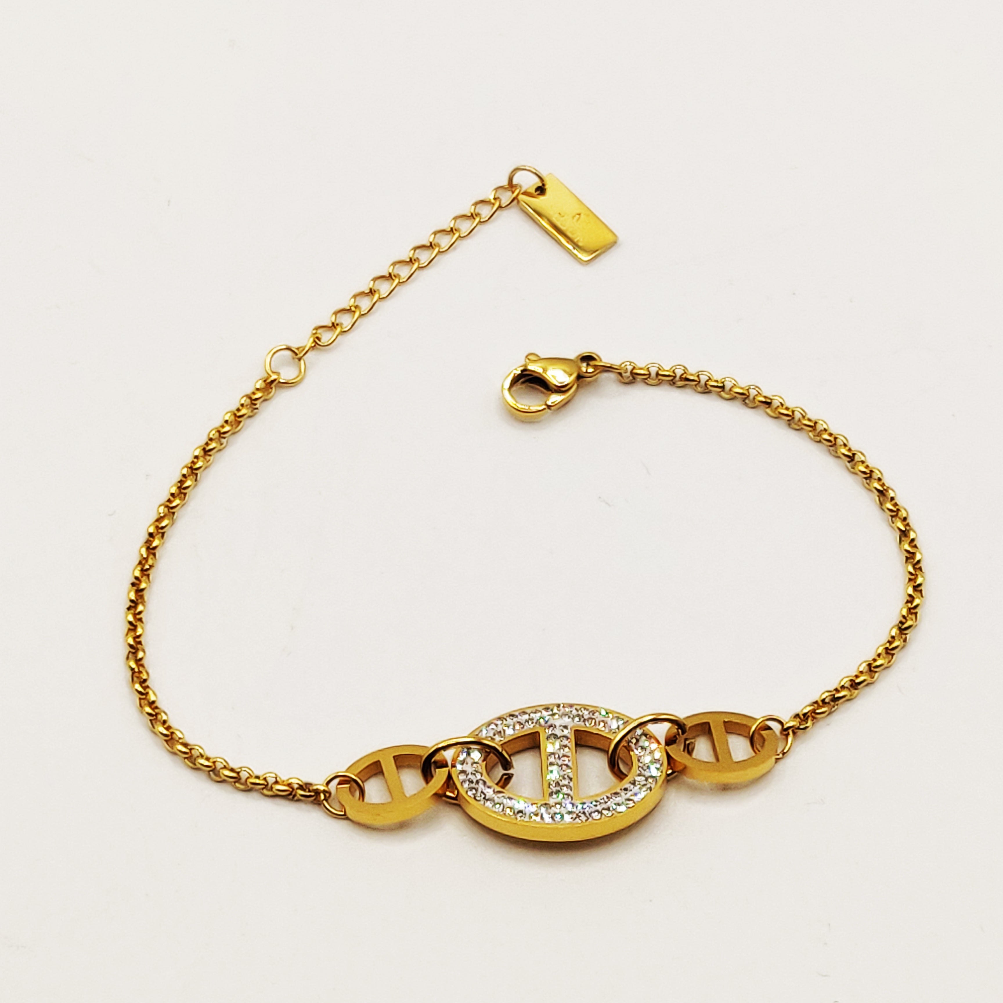 Bracelet Maillons Pendentifs CD Luxe