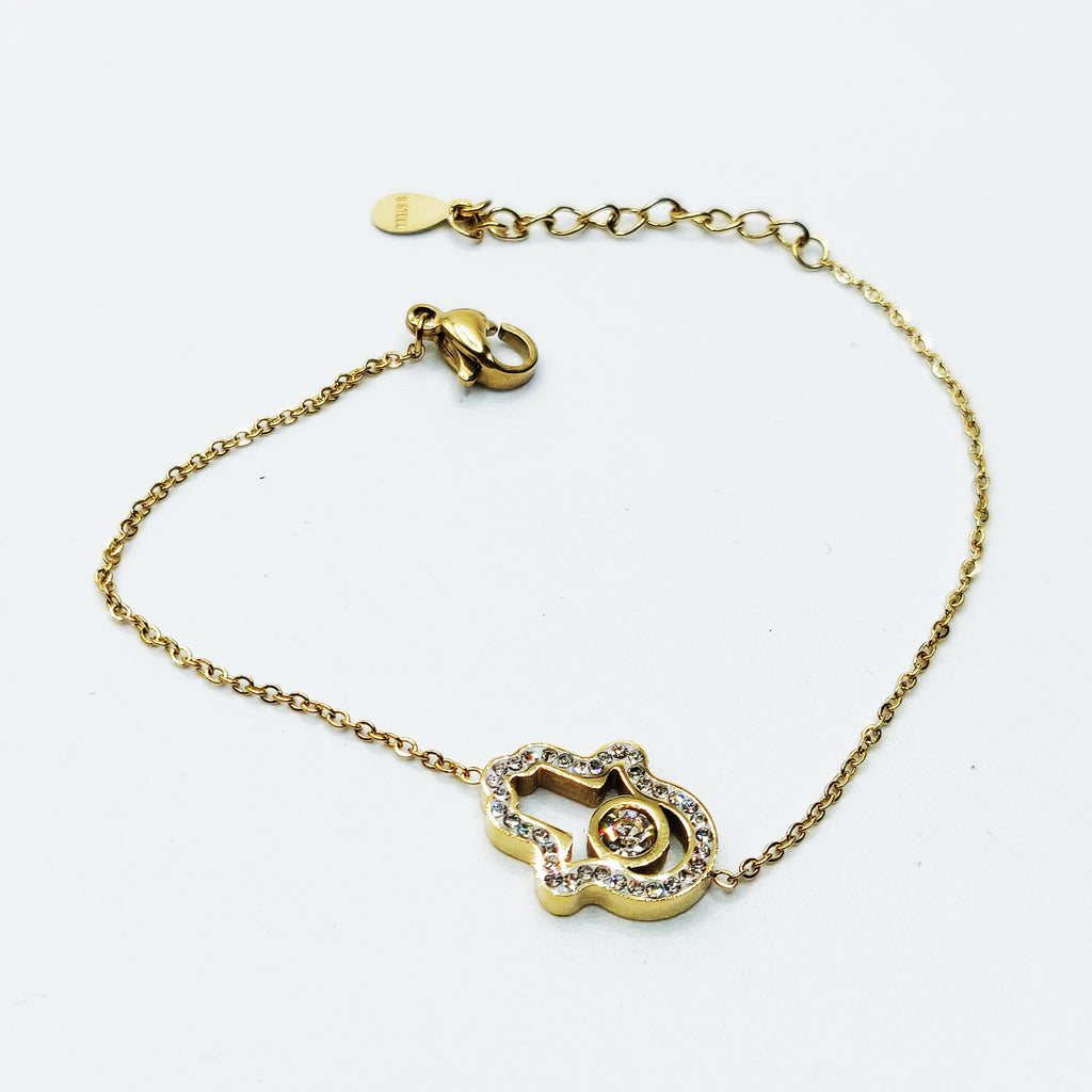 Bracelet Main de Fatma Tour Cristaux