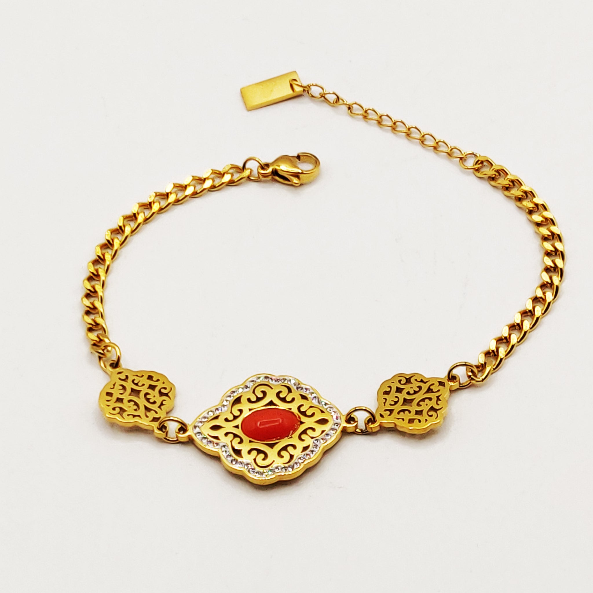 Bracelet Malaki Perles Oranges Luxe
