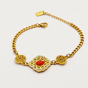 Bracelet Malaki Perles Oranges Luxe