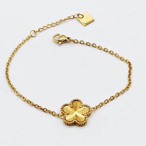 Bracelet Marguerite Dorée Tour Perles d'imitation Luxe