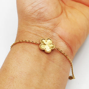 Bracelet Marguerite Dorée Tour Perles d'imitation Luxe