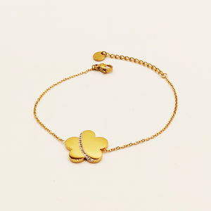 Bracelet Marguerite Ligne Cristaux Luxe