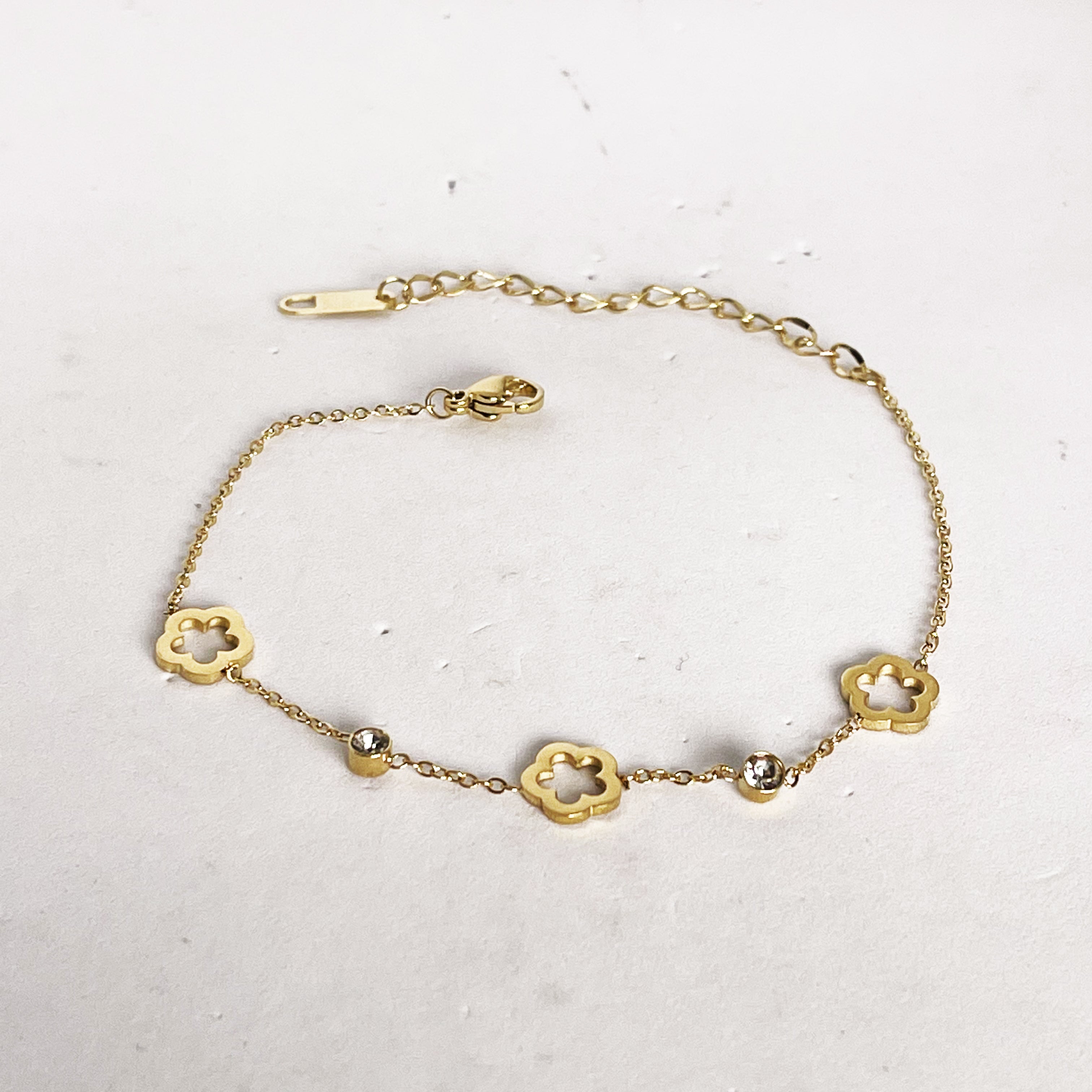 Bracelet Marguerites et Cristaux Simple