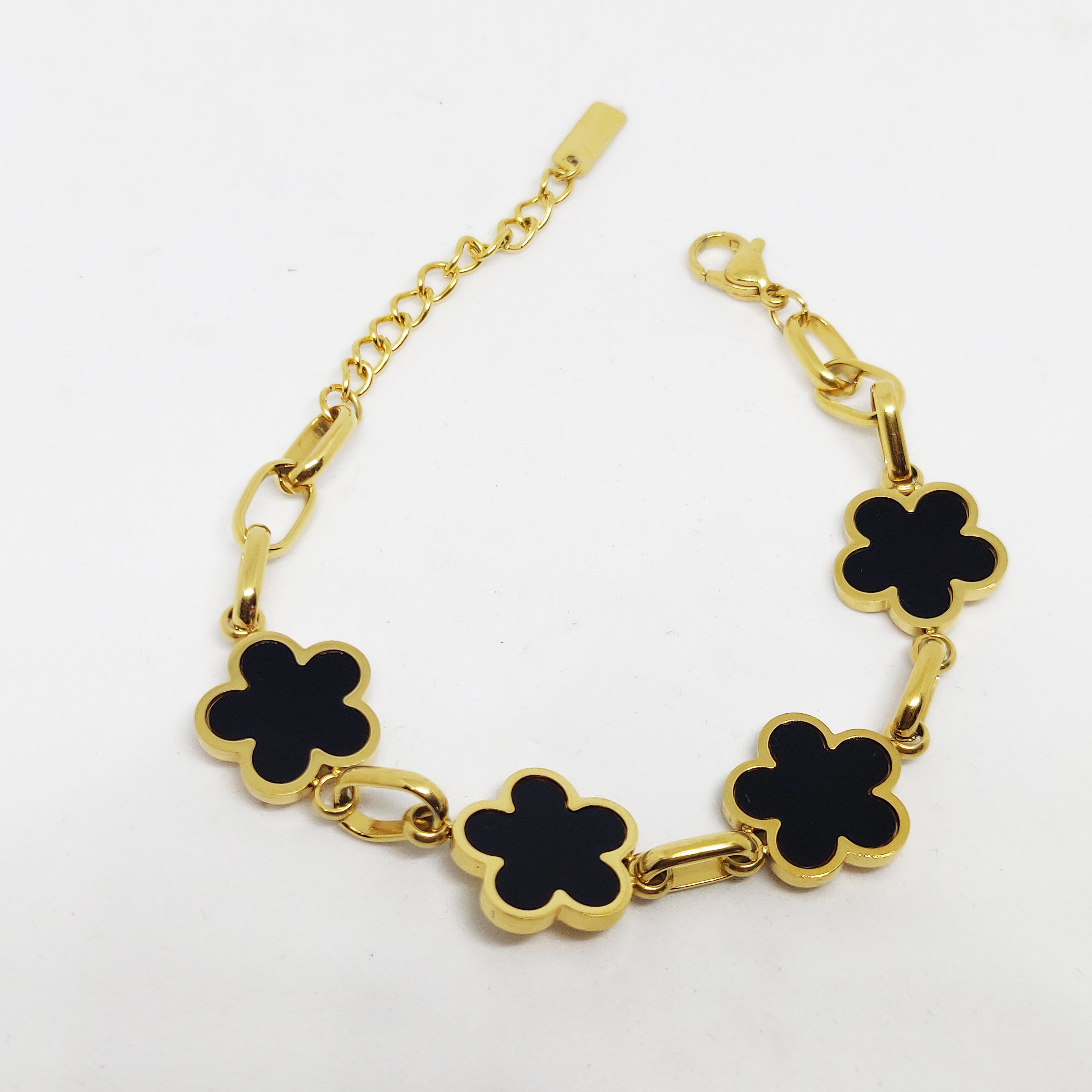 Bracelet Marguerites Noir 2