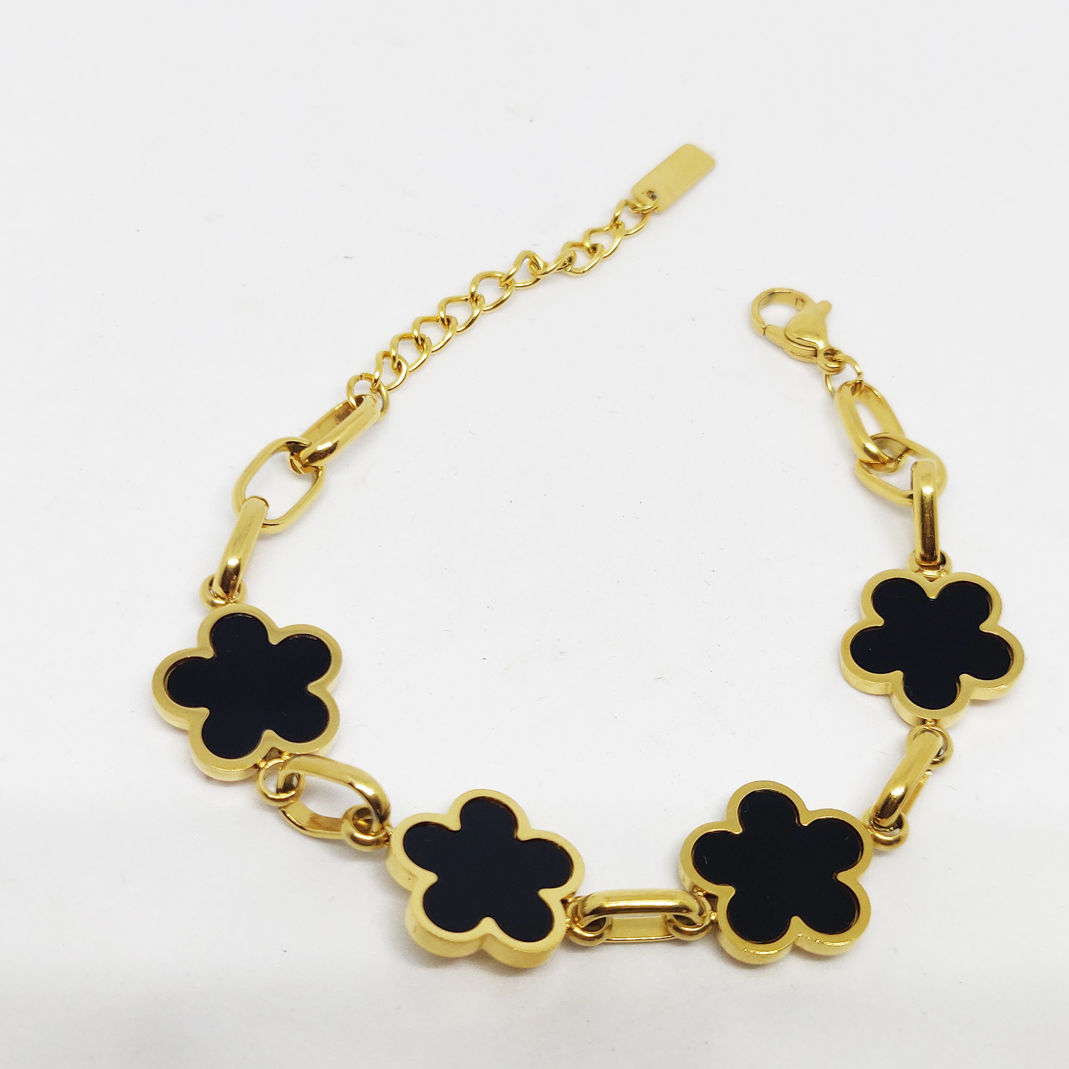 Bracelet Marguerites Noir 2
