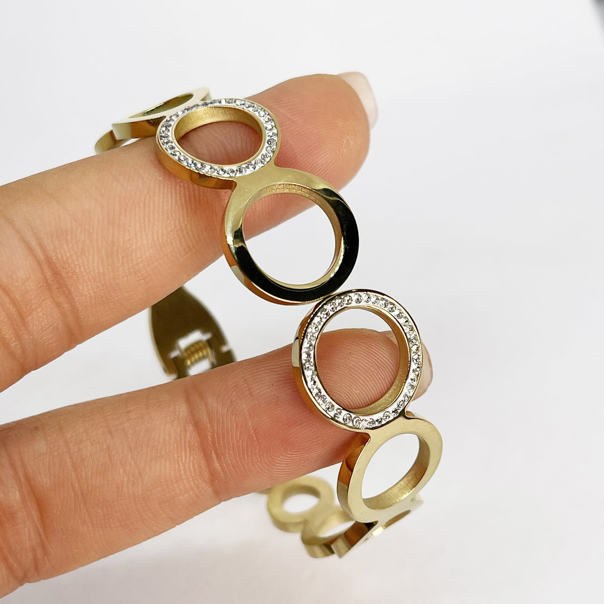 Bracelet Multi Cercles Cristaux