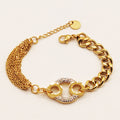 Bracelet Multi Chaînes Cercles Luxe