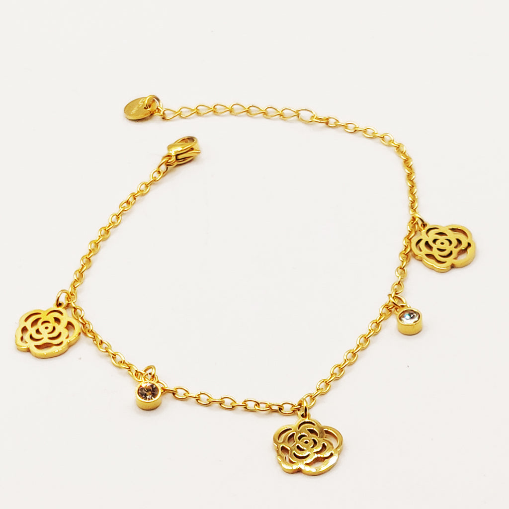 Bracelet Multi Fleurs Luxe et Cristaux