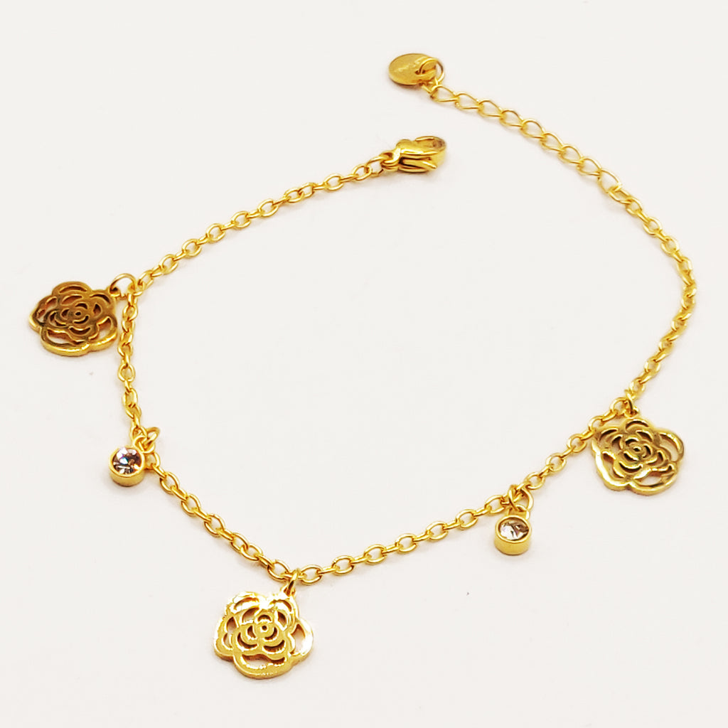 Bracelet Multi Fleurs Luxe et Cristaux